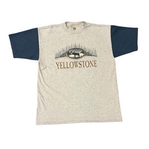 VTG Yellowstone Prairie Mountain tshirt raglan XL mens